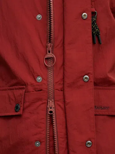Barbour Re-engineered Showerproof Jacket Fired Brick In Brown