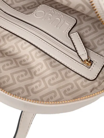 Liu •jo Logo-lettering Backpack In Neutral