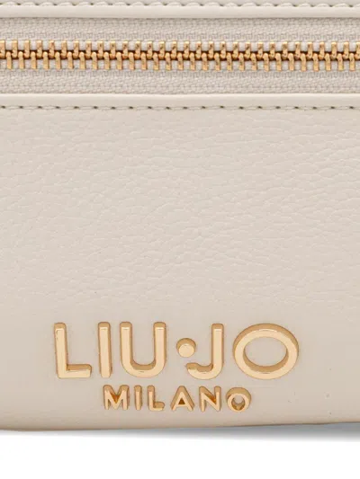 Liu •jo Logo-lettering Backpack In Neutral