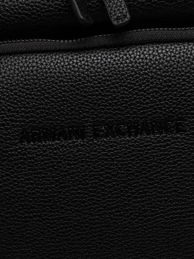 Armani Exchange Logo Backpack In Black