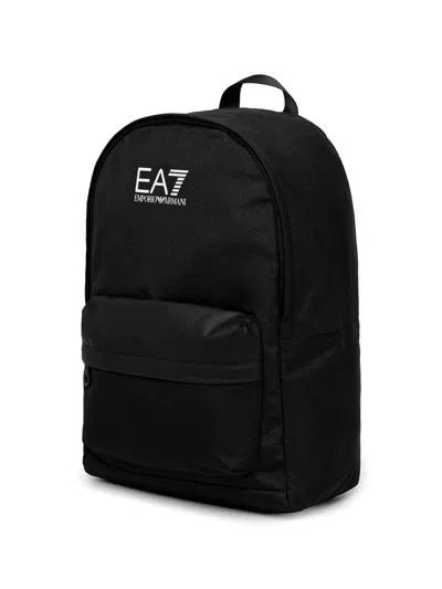 Ea7 Logo-print Backpack In Black
