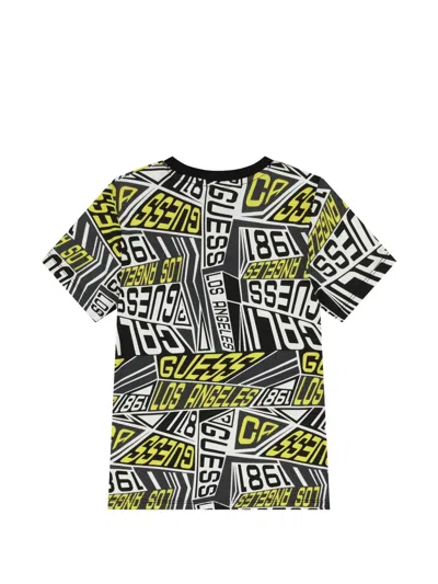 Guess Geometric-print T-shirt In Multi