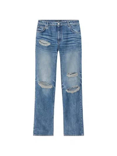 Amiri Distressed-effect Jeans In Blue