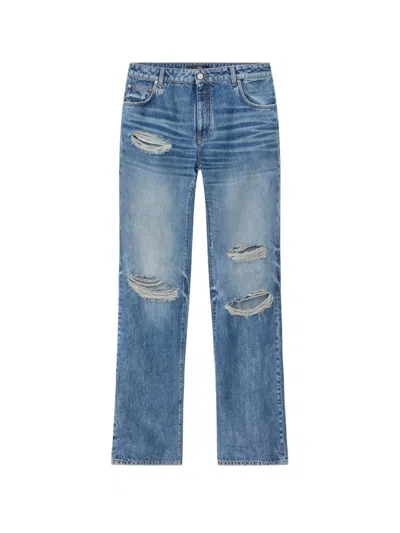 Amiri Distressed-effect Jeans In Blue