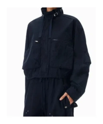 Alexander Wang Short Work Jacket In Blue