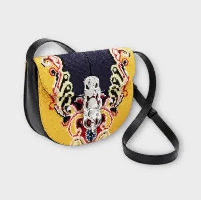 Loewe Patterned Shoulder Bag In Black