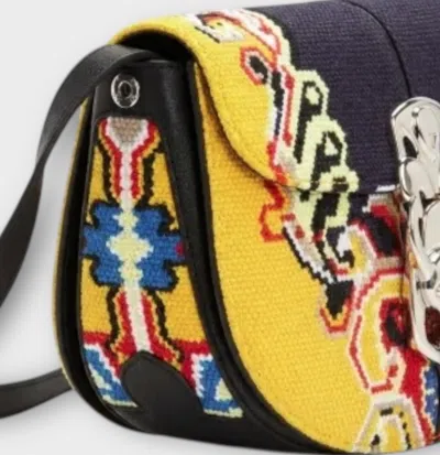 Loewe Patterned Shoulder Bag In Black