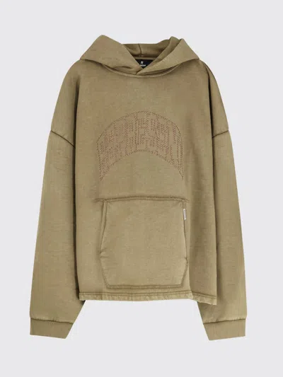 Represent Green Sweatshirt With Logo Lettering On The Front And Faded Effect In Cotton Man In Green