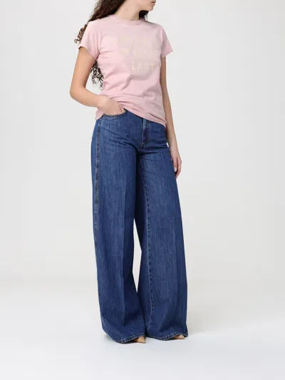 Valentino Garavani Printed Cotton T-shirt Clothing In Pink