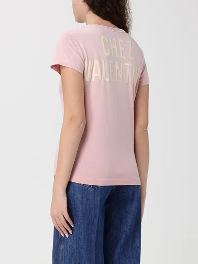 Valentino Garavani Printed Cotton T-shirt Clothing In Pink