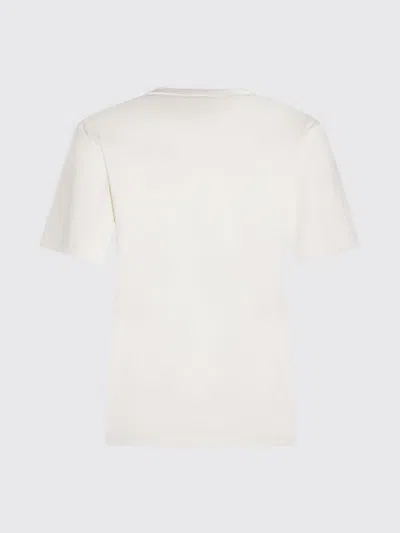 Lemaire Rib Minimalist Classic Crew Neck Cotton T-shirt In White