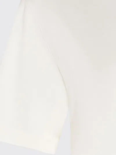 Lemaire Rib Minimalist Classic Crew Neck Cotton T-shirt In White