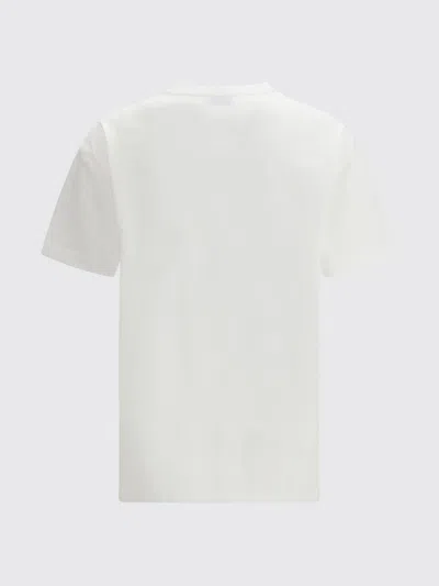Off-white Relaxed Fit Cotton Tee With Oversized Logo In White