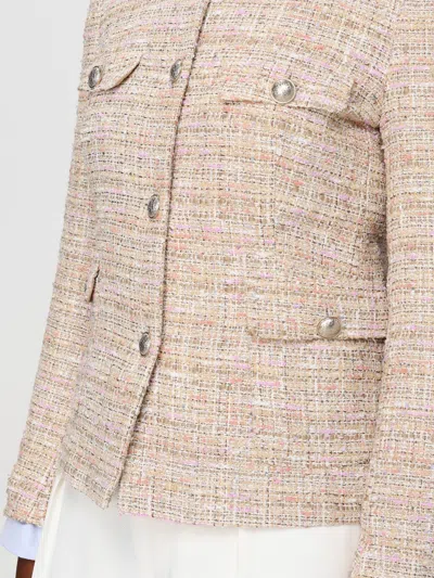 Tagliatore India Button Pocket Jacket In Neutral