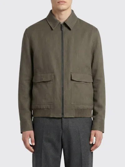 Brioni Green Solid Jacket In Green