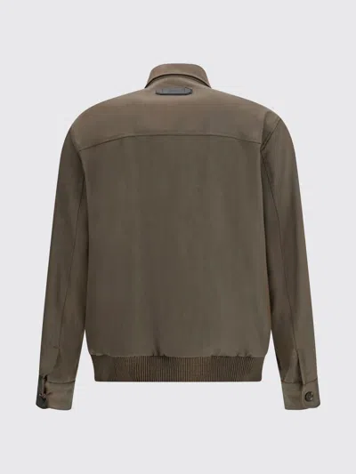 Brioni Green Solid Jacket In Green
