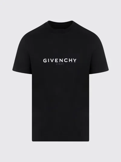 Givenchy Logo Print Cotton T-shirt In Black