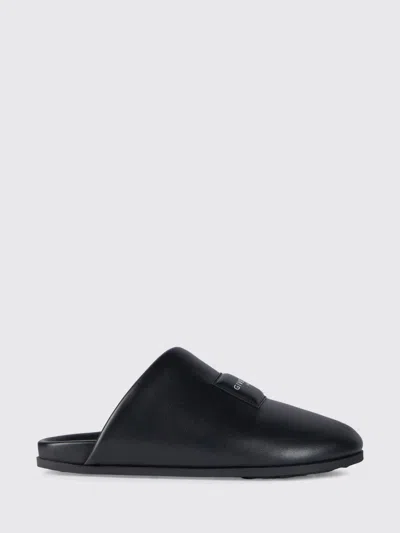 Givenchy Logo Patch Slippers In Black