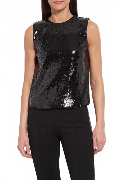 Lyssé Adeline Street Sequin Top In Black Sequin In Black