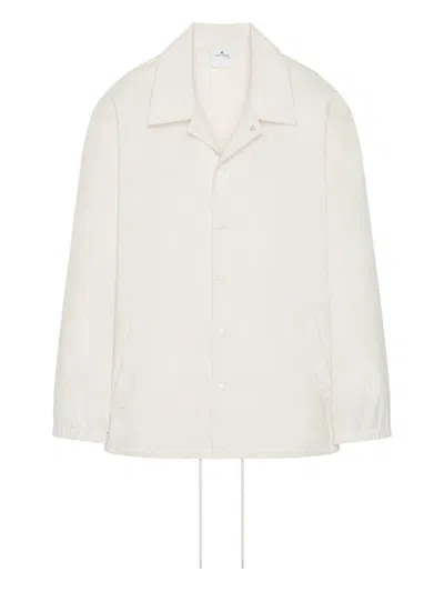 Courrèges Blazer Jacket Long Sleeves Drawstring Hem Pockets In White