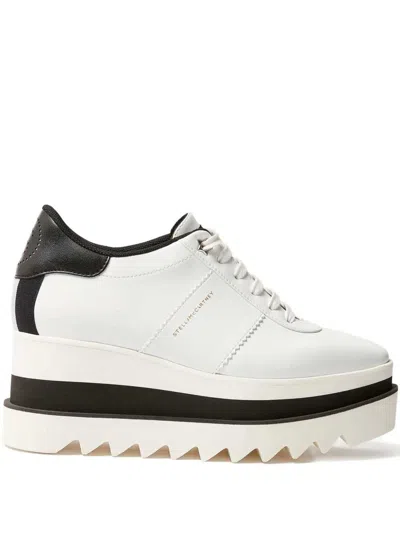 Stella Mccartney Sneak-elyse 80mm Vegan Leather Platform Sneakers In White