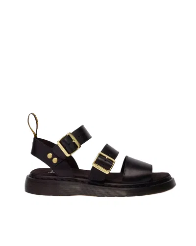 Dr. Martens Gryphon Atlas Leather Gladiator Sandals In Black