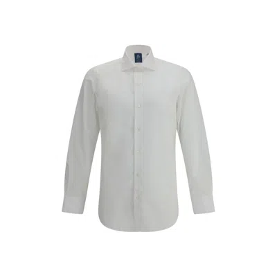 Finamore 1925 Timeless White Button-down Shirt With Structured Collar In White