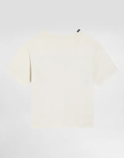 Dolce & Gabbana Jersey T-shirt With Print And Logo Patch In White