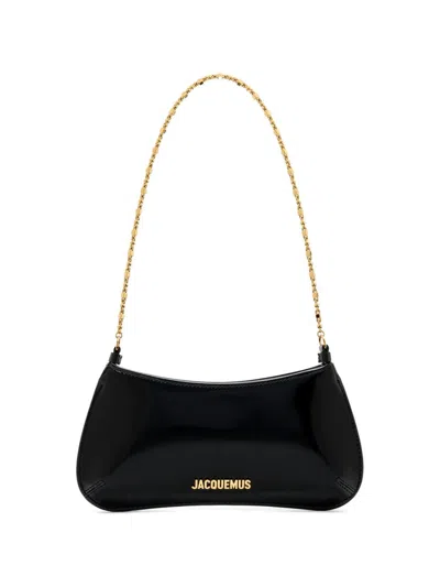 Jacquemus Ex 24hbaw00404ac18a01 Le Petit Bisou Chaine Shoulder Bags Black In Black