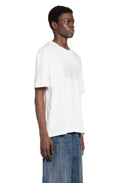 Maison Margiela Neutrals Scattered Numbers Rectangular Cotton T-shirt In White