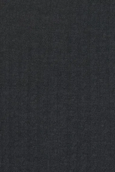 Totême Long-sleeve Slouch Waist Viscose Dress In Black
