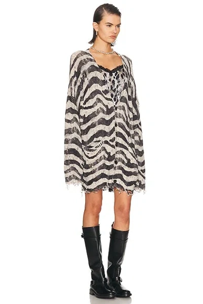R13 Printed Oversized Cardigan In Multi