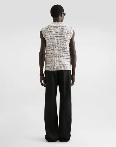 Dolce & Gabbana Intarsia Pullover Vest In Multi