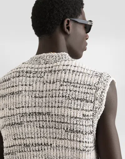 Dolce & Gabbana Intarsia Pullover Vest In Multi