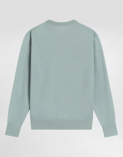 Dolce & Gabbana Smooth Cashmere Pullover In Blue