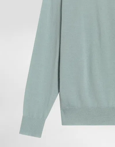 Dolce & Gabbana Smooth Cashmere Pullover In Blue