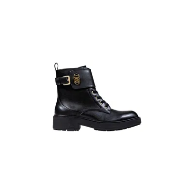 Liu •jo Black Artificial Leather Lace-up Boots In Black