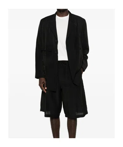 Y-3 Pleated Work Jacket In Black
