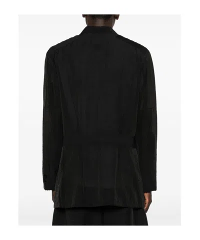 Y-3 Pleated Work Jacket In Black