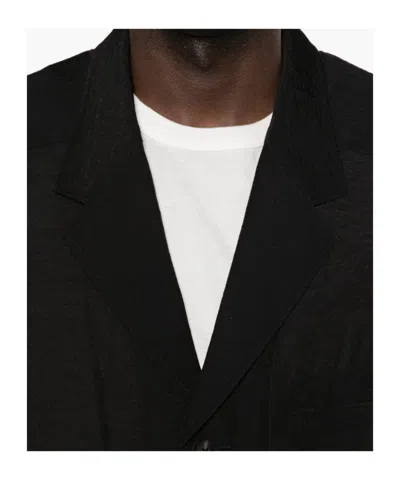 Y-3 Pleated Work Jacket In Black