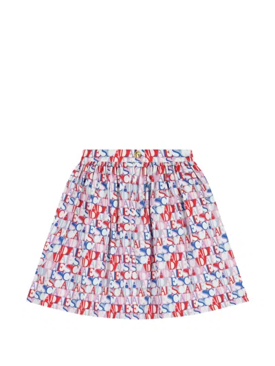 Escada Printed Button Skirt In Multi