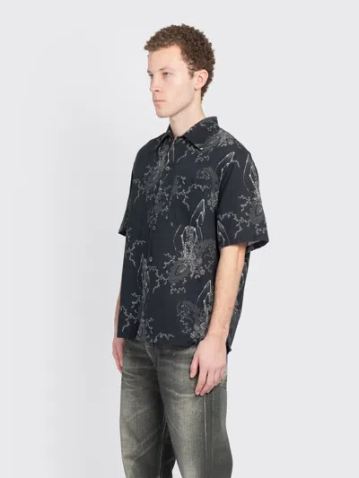 Our Legacy Mens Death Paisley Print Graphic-print Short-sleeve Cotton And Linen Shirt In Multi