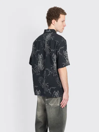 Our Legacy Mens Death Paisley Print Graphic-print Short-sleeve Cotton And Linen Shirt In Multi