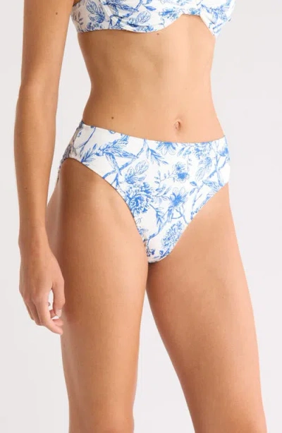 Hutch High Waist Bikini Bottoms In Blue