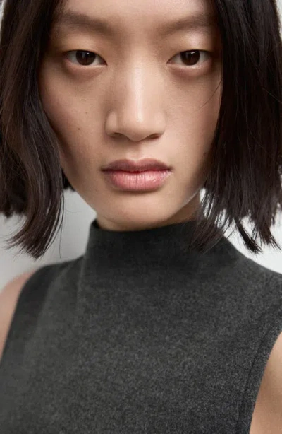 Mango Belt Sleeveless Top In Gray