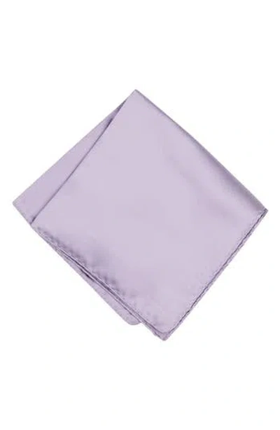 Construct Solid Satin Pocket Square In Brown