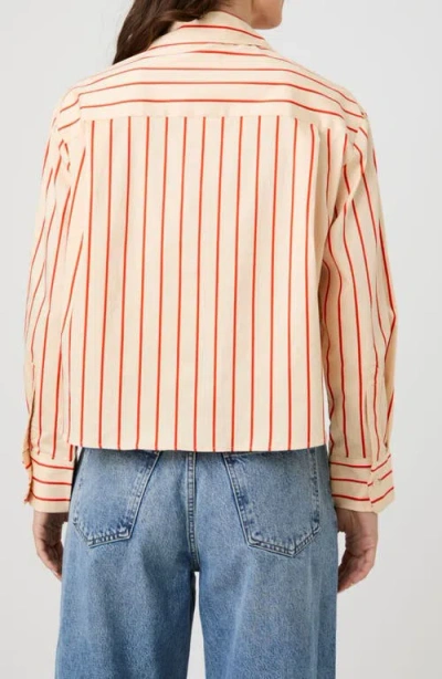 French Connection Boxy Stripe Button-up Shirt In Multi