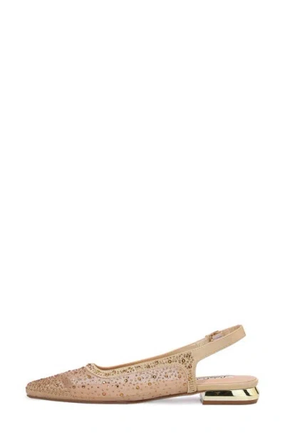 Lady Couture Kar Embellished Slingback Flat In Multi