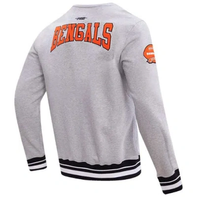 Pro Standard Heather Gray Cincinnati Bengals Crest Emblem Pullover Sweatshirt In Pattern
