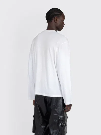 Acne Studios Relaxed Logo Ls T-shirt In White